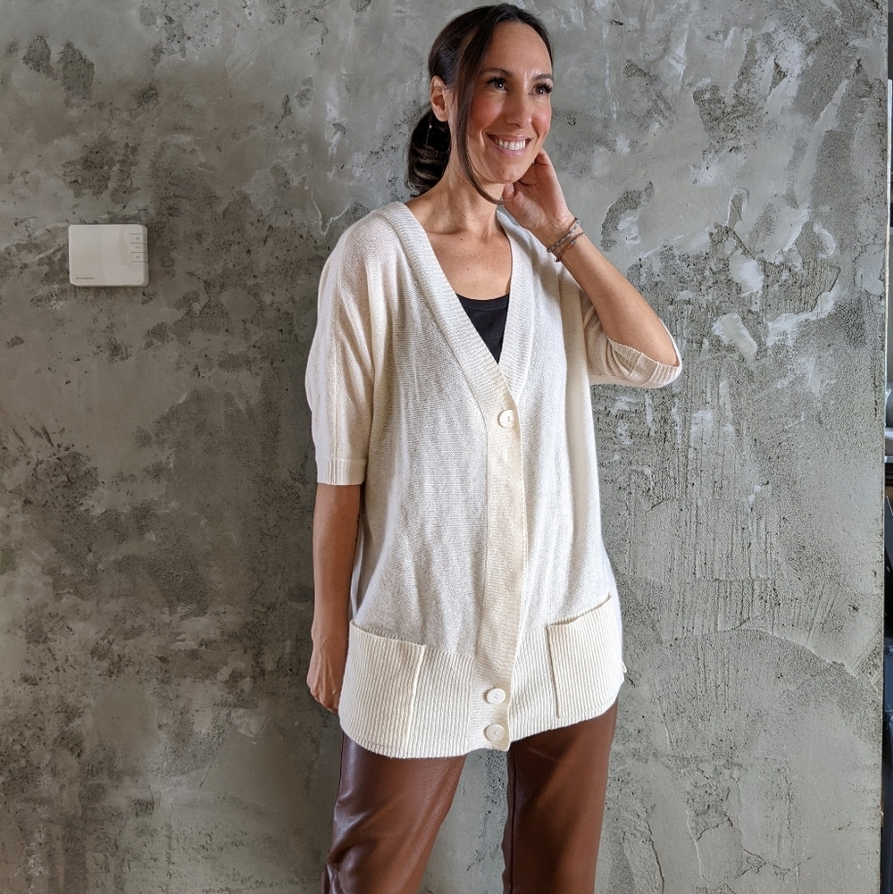 Sophia Milano 100% cashmere cardigan size M In VGUC
